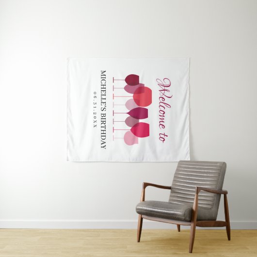 Tenture Dégustation de vin - Contexte photo (En situation (horizontale))