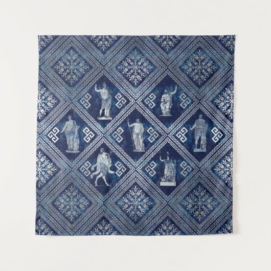 Tenture Déités grecques et méandre ornement clé (Devant)