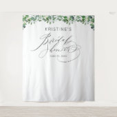 Tenture Délicate Fête de Mariage Florale Verte et Blanche (Devant)