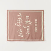 Tenture Demande en mariage élégante Voulez-vous m'épouser (Devant (Horizontal))