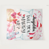 Tenture Demande en Mariage | Veux-tu m'épouser ? Nom perso (Devant (Horizontal))