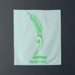 Tenture Demi-tons vert stylo pop art<br><div class="desc">Illustration d'un stylo à bille vert dessinant des demi-tons. Le stylo dit à mi-teinte dessus. Un design pour tous ceux qui aiment l'affiche de style rétro et l'art de la bande dessinée.</div>