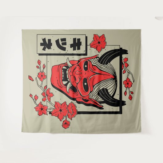 Tenture démon japonais (Devant (Horizontal))