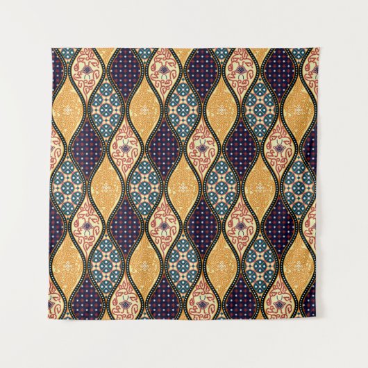 Tenture Denim Bleu Art Nouveau : sans couture (Devant)