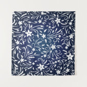 Tenture Denim Blooms : Floral Pattern Arrière - plan (Devant (Horizontal))
