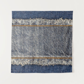 Tenture Denim Blue Jeans : Décontracté Double Patch