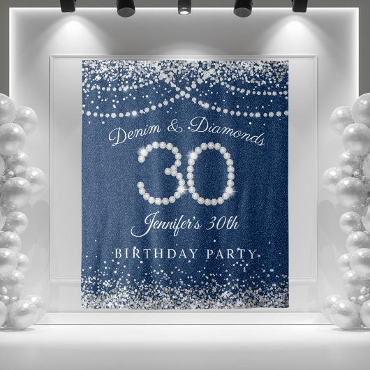 Tenture Denim & Diamants Glamoureux 30e Anniversaire