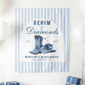 Tenture Denim Diamonds Bachelorette Arrière-plan Boot de l