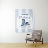 Tenture Denim Diamonds Bachelorette Arrière-plan Boot de l (En situation)