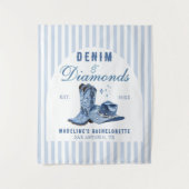 Tenture Denim Diamonds Bachelorette Arrière-plan Boot de l (Devant)