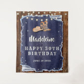 Tenture Denim Diamonds Ouest Rustique Anniversaire Context (Devant)