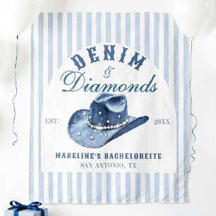 Tenture Dénim et diamants Bachelorette arrière-plan