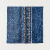 Tenture Dénim piqué : texture du jean closeup. (Devant (Horizontal))