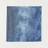 Tenture Denim Texture : Arrière - plan de tissu usé (Devant (Horizontal))