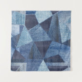 Tenture Denim Urban : Patchwork à rayures détendues. (Devant (Horizontal))