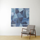 Tenture Denim Urban : Patchwork à rayures détendues. (En situation (horizontale))