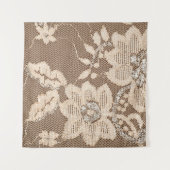 Tenture Dentelle de Luxe : Art de la Tissu Blanc (Devant)