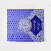 Tenture Dentelle en céramique Bleu de Grèce (Devant (Horizontal))