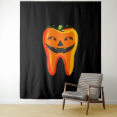 Tenture Dentistes Citrouille dentaire Halloween (En situation)
