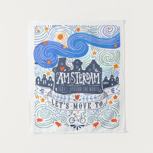 Tenture Déplaçons-nous à Amsterdam (Devant)