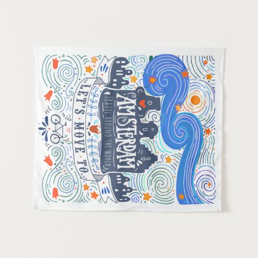 Tenture Déplaçons-nous à Amsterdam (Devant (Horizontal))