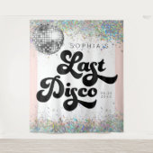 Tenture Dernier arrière-plan de fête de fiançailles disco (Devant)