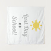 Tenture Dernier Jour d'École Gris Jaune Soleil (Devant (Horizontal))