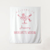 Tenture Dernier rodéo avant le mariage Week-end Style dess (Devant)