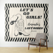 Tenture Dernier Rodeo Retro Western Bachelorette Party (En situation (horizontale))