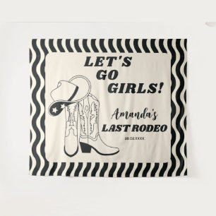 Tenture Dernier Rodeo Retro Western Bachelorette Party
