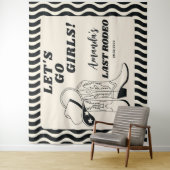 Tenture Dernier Rodeo Retro Western Bachelorette Party (En situation)