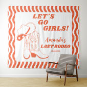 Tenture Dernier Rodeo Retro Western Bachelorette Party (En situation (horizontale))