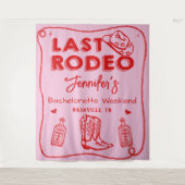 Tenture Dernier Rodeo Rose Red Cowgirl Bachelorette Week-e (Devant)