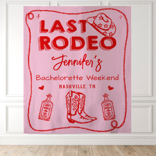 Tenture Dernier Rodeo Rose Red Cowgirl Bachelorette Week-e