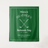 Tenture Dernier Swing avant le golf à bague Bachelorette (Devant)