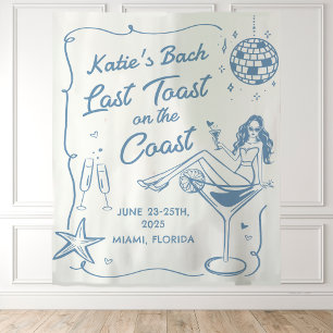 Tenture Dernier Toast On the Coast Beach Bachelorette Part