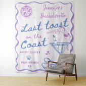 Tenture Dernier Toast Sur La Côte Bachelorette Fête Côtièr (En situation)