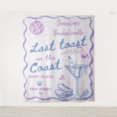 Tenture Dernier Toast Sur La Côte Bachelorette Fête Côtièr (Devant)