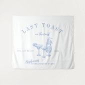 Tenture Dernier Toast sur la Côte Bachelorette Party (Devant (Horizontal))