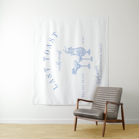 Tenture Dernier Toast sur la Côte Bachelorette Party (En situation)