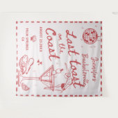 Tenture Dernier Toast Sur La Côte Bachelorette Rouge (Devant (Horizontal))