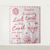 Tenture Dernier Toast Sur La Côte Bachelorette Rouge (Devant)