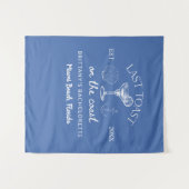 Tenture Dernier Toast Sur La Côte Beach Bachelorette Party (Devant (Horizontal))