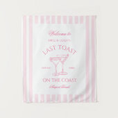 Tenture Dernier toast sur la côte Beach Bachelorette rose (Devant)