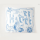 Tenture Dernier Toast sur la côte plage bleu EVJF (Devant (Horizontal))