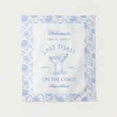 Tenture Dernier Toast sur la Plage Côtière Fleur Bleue (Devant)