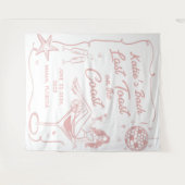 Tenture Dernier Toast sur la Plage Côtière Rose EV (Devant (Horizontal))