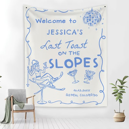 Tenture Dernier Toast Sur Les Pistes Week-end Enterrement