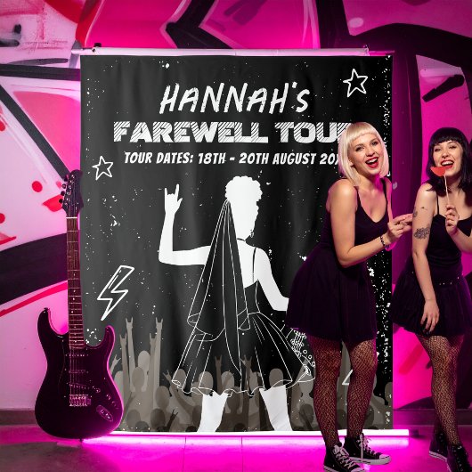 Tenture Dernier Tour Punk Rock Band Bachelorette Affiche d