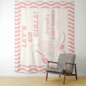 Tenture Dernière Fête de Bachelorette Rétro Western Rodeo (En situation)